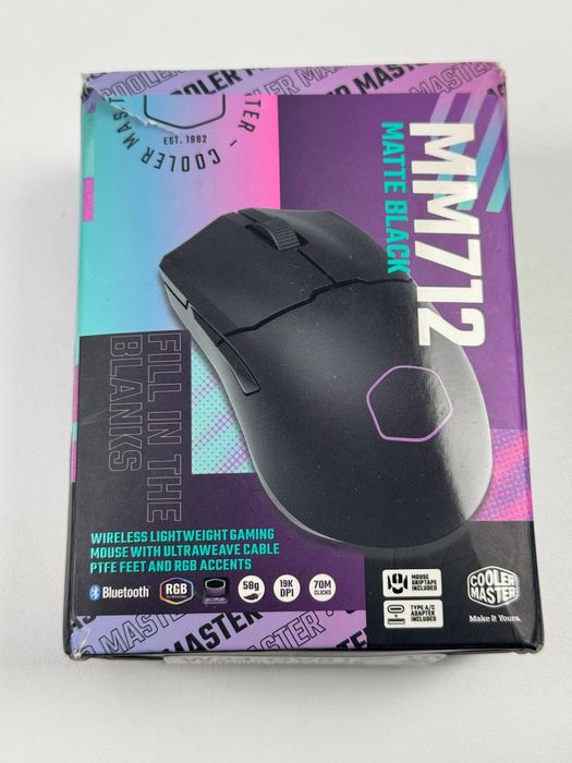Бездротова ігрова комп'ютерна миша Cooler Master MM712 Black