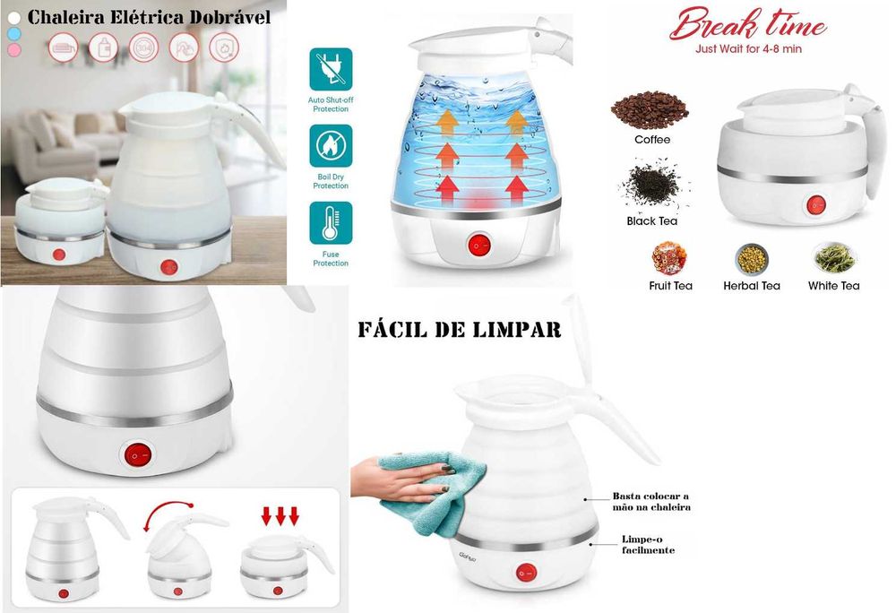 Mini Chaleira Dobrável Elétrica!
