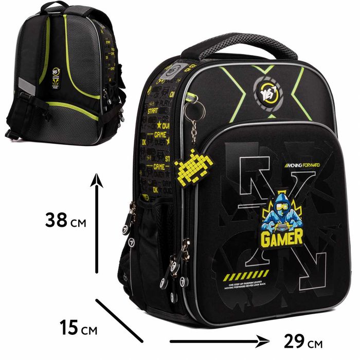 Рюкзак шкільний каркасний Yes Gamer на зріст 130-145 см
