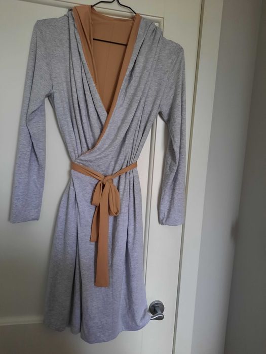 Risk made in Warsaw sukienka Double Duty roz. S szary plus beż