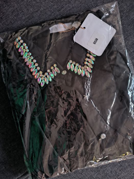 Koszula damska włoska bogato zdobiona S M