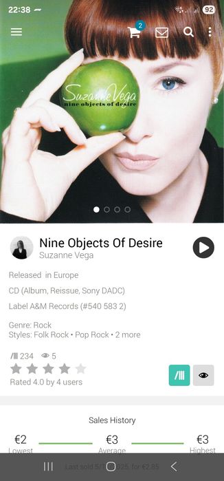 Suzanne Vega CDs434419575093340163