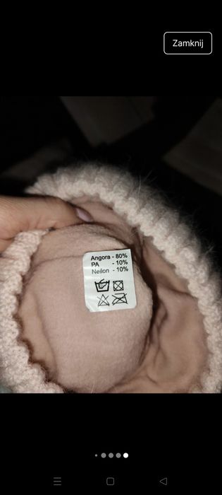 Piękna nowa czapka z angory z angorą