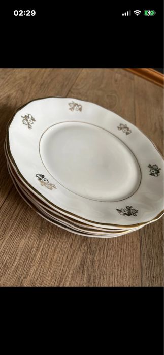 Porcelana Karolina prl Wałbrzych sześć talerzy