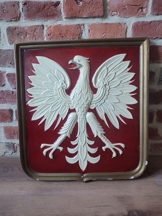 Godło orzeł prl gipsowy bez korony