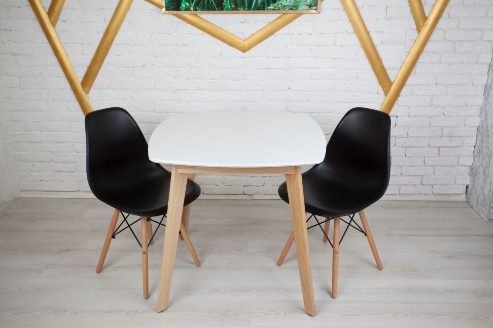 Квадратний білий стіл, обеденный стол, квадратный стол, кухонный стол