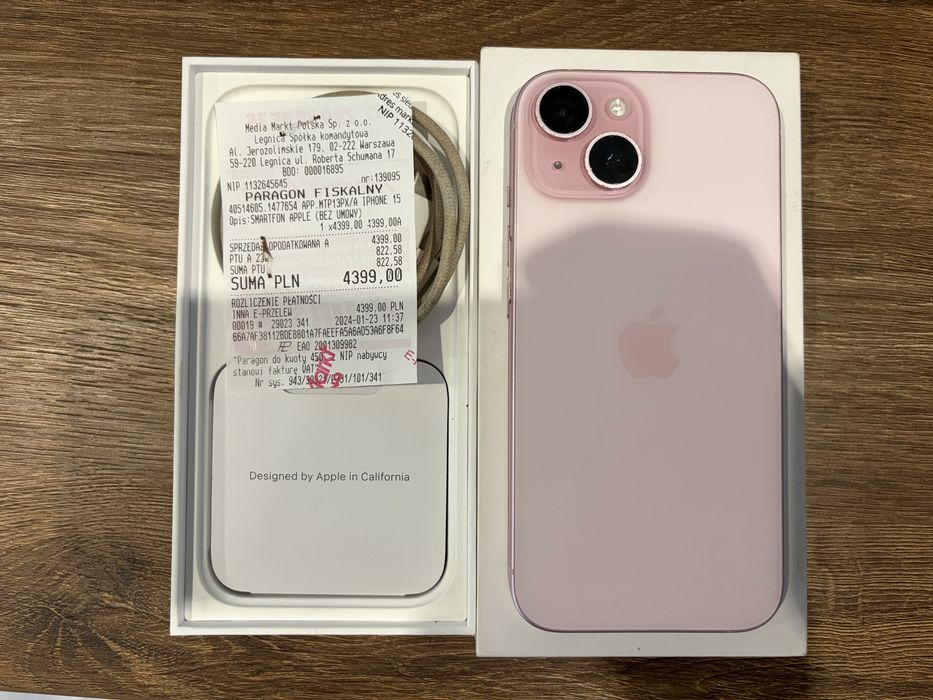 Iphone 15 różowy stan idelany !!