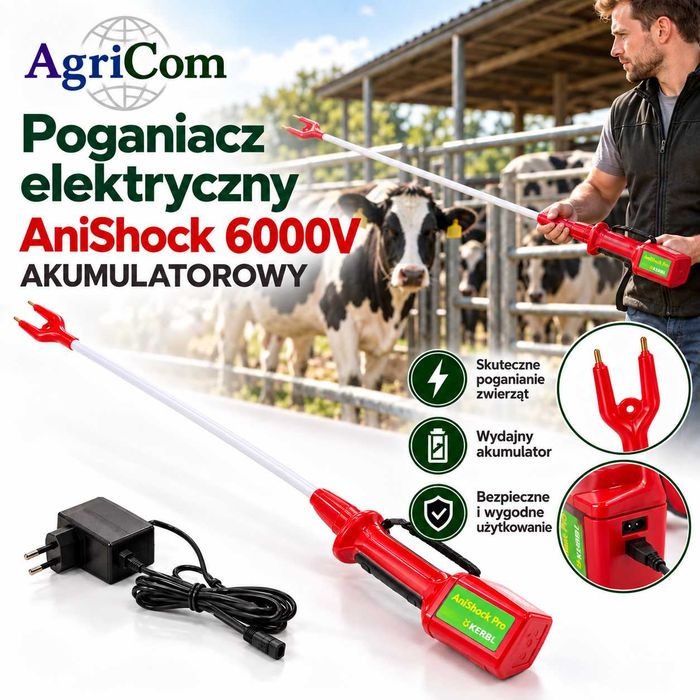 Poganiacz elektryczny AniShock 6000V AKUMULATOROWY