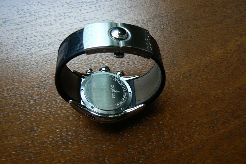 Corum Bubble Chronograph XL 45mm diamenty brylanty spinki graham ebel