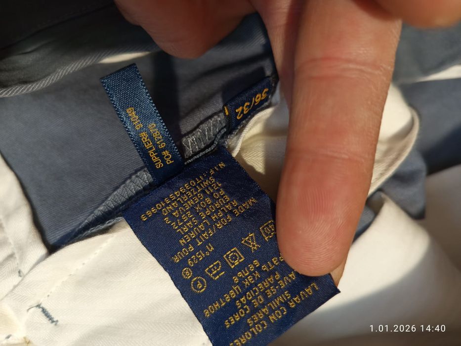 Polo Ralph Lauren nowe oryginalne slim zimowe spodnie męskie