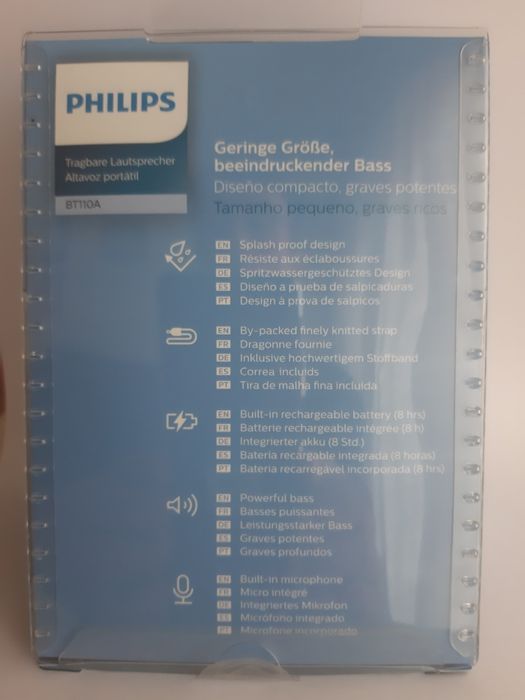 Altifalante portátil / Coluna - PHILIPS BT110A/00 – Bluetooth - Azul