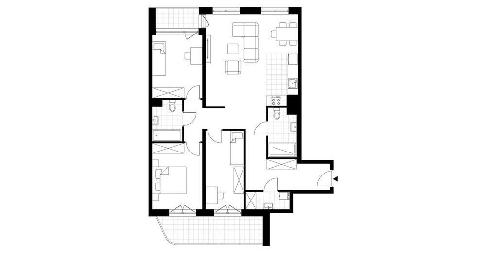4-pokojowe mieszkanie 91 m² + balkon Bez Prowizji - Widok 4