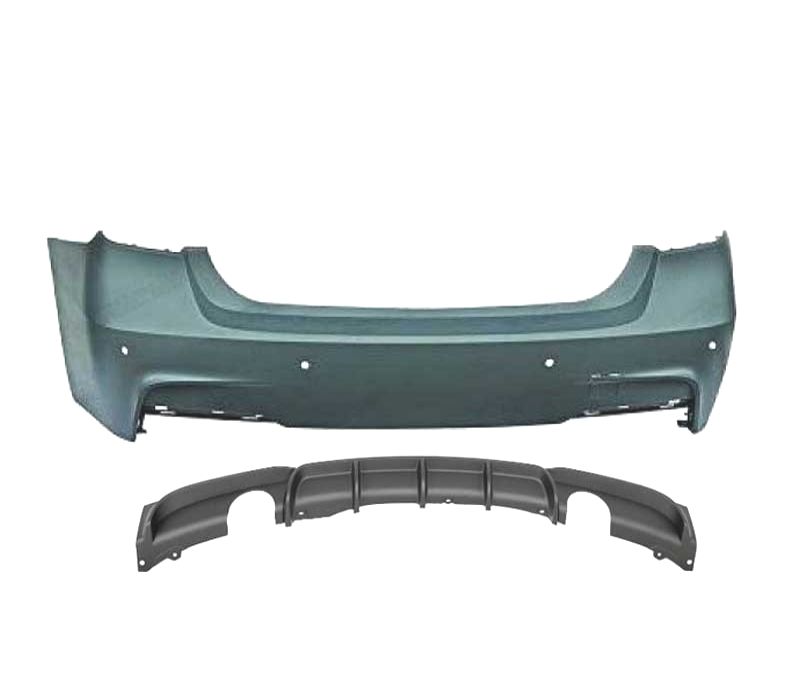 PARA-CHOQUES TRASEIRO BMW F30 LOOK M PERFORMANCE DUPLA SAIDA PDC