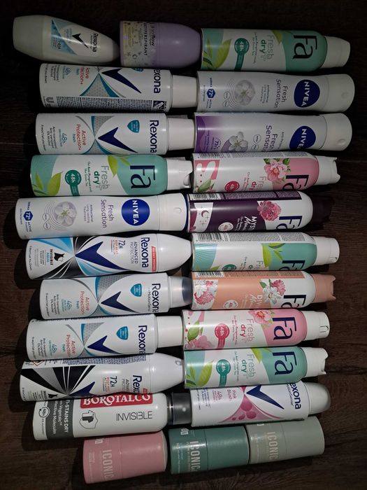 Zestaw dezodorantów- 24 sztuki! Fa, Rexona, Nivea i inne!