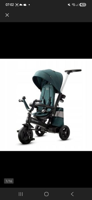 Kinderkraft EASYTWIST - Rowerek trójkołowy Midnight Green