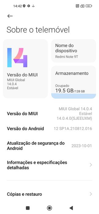 Redmi Note 9T 4GB 128GB Daybreak Purple