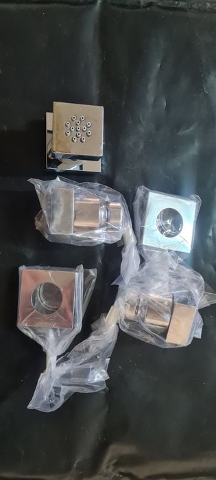 Jatos quadrados de alta pressão para chuveiro (3 pcs)