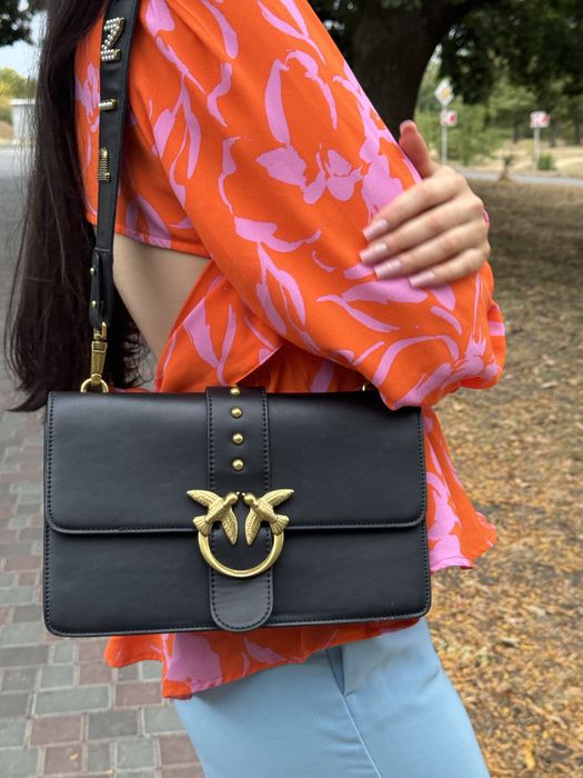 Сумка пінко натуральна шкіра кольори , два ремені