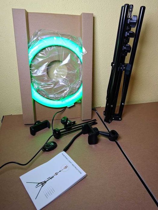 (NOVO) Ring light RGB anel de iluminação 26cm com TRIPÉ 180cm incluído