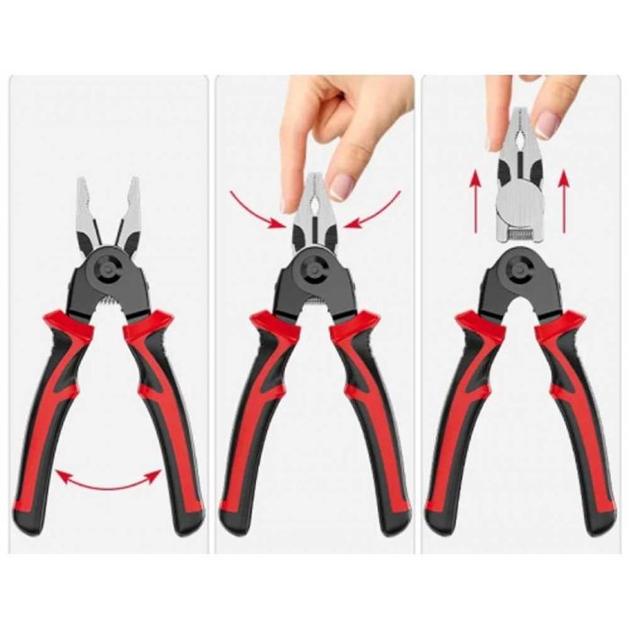 Многофункциональные плоскогубцы 5 в 1 со сменными головками