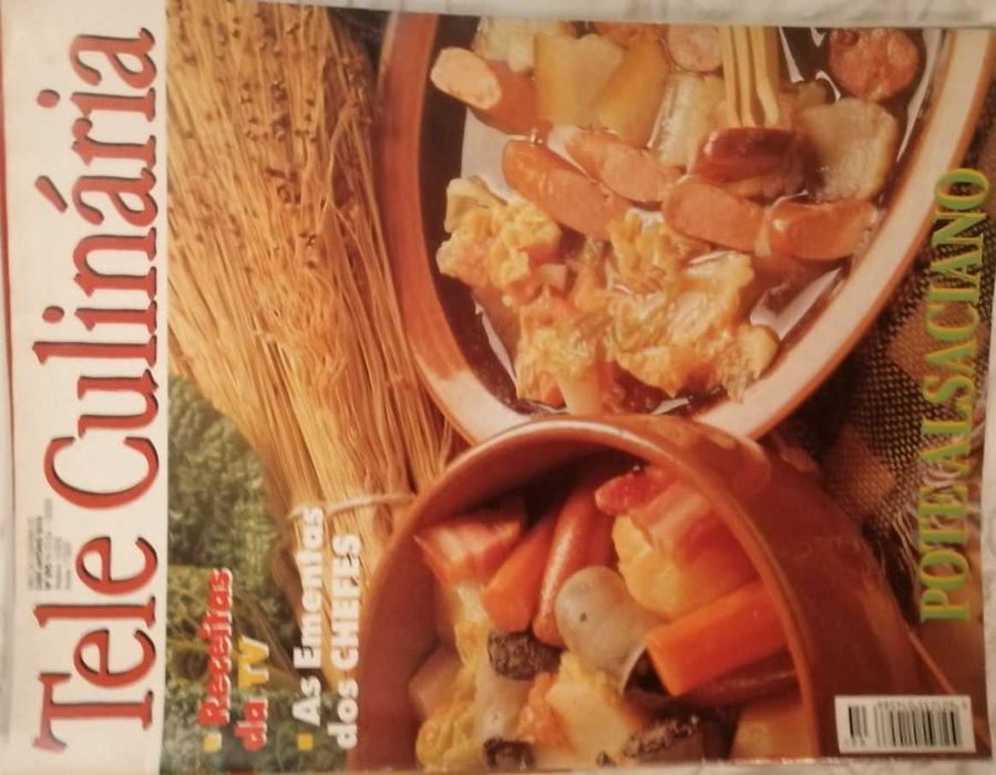 Tele Culinária e Doçaria - 8 revistas com 30 anos - 1995-98 LOTE 5