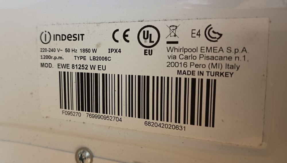 Máquina Lavar Roupa Indesit 8kg