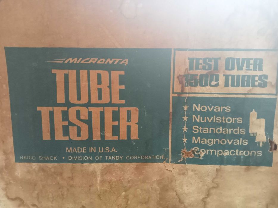 NOS Telefunken ECC83 ( 62-67 ) e Tube Tester Micronta