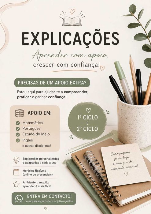 explicações e apoio ao estudo