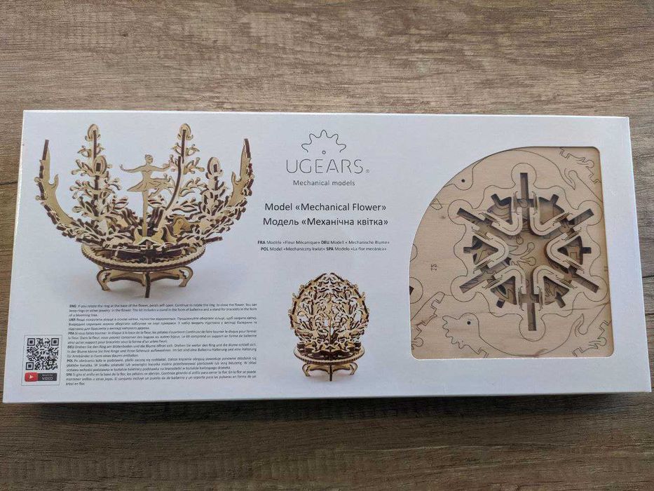 Механічний 3D пазл конструктор UGEARS Квітка