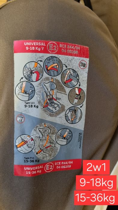 2w1 fotelik samochodowy OSANN 9-18 + 15-36 kg jak Romer BRITAX