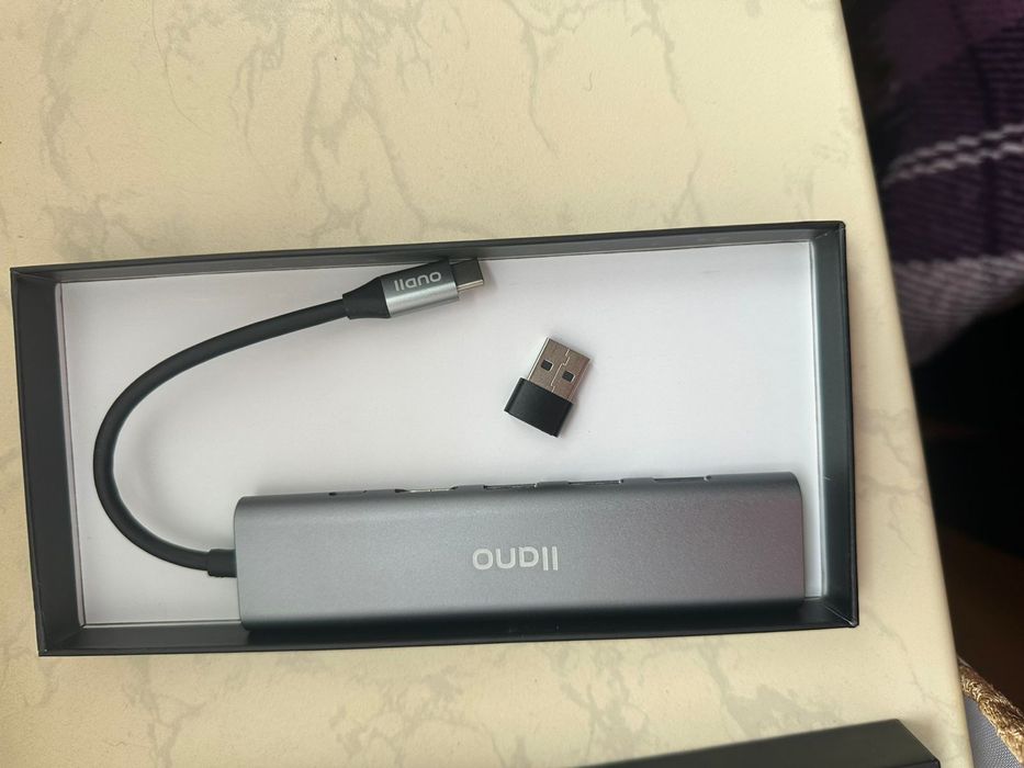 Хаб адаптер llano usb-c hub с преходник в подарок