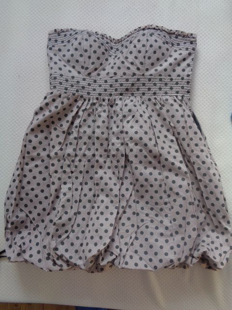 Sukienka 'pin up' , grochy, rozmiar UK 12