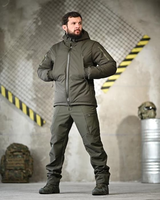 5 в 1 Олива чоловічий теплий зручний зимовий тактичний костюм REDONDO
