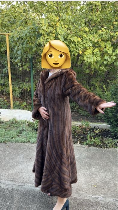 Шуба норкова коричнева