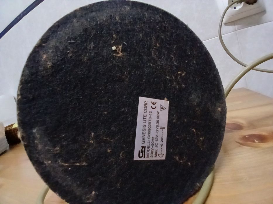 Candeeiro de Mesa / Secretária Articulado em Metal Dourado