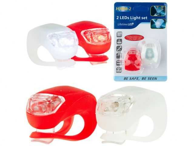 Diodowa lampka rowerowa led przód tył 2 szt