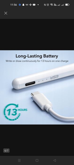 Biały rysik ESR do iPada