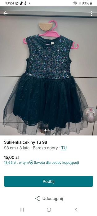 Sukienka 98 TU cekiny