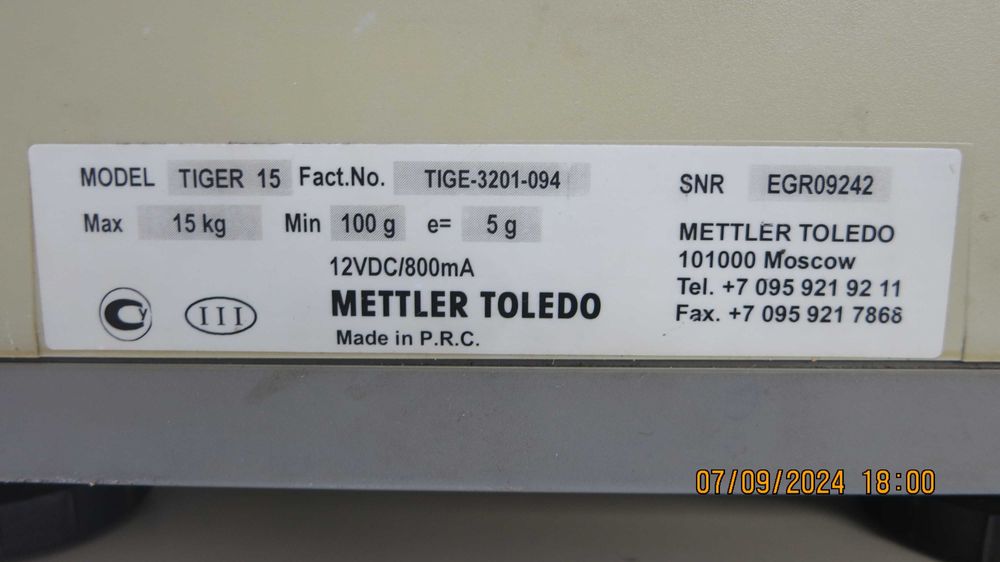 Весы электронные Mettler Toledo Tiger 15