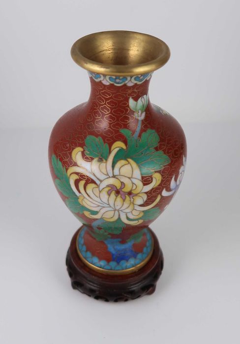 Jarra Cloisonné com suporte - China