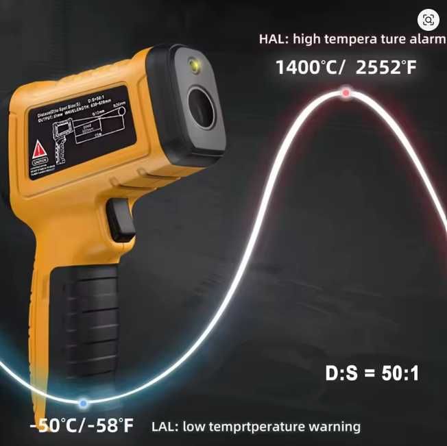 Pirometr laserowy BSIDE H3 na podczerwień -50 +1400°C