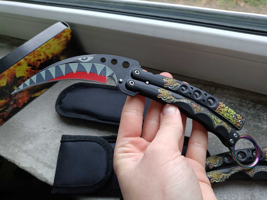 Выкидной нож из игры коготь в чехле кс го KS GP контра  крутой подарок