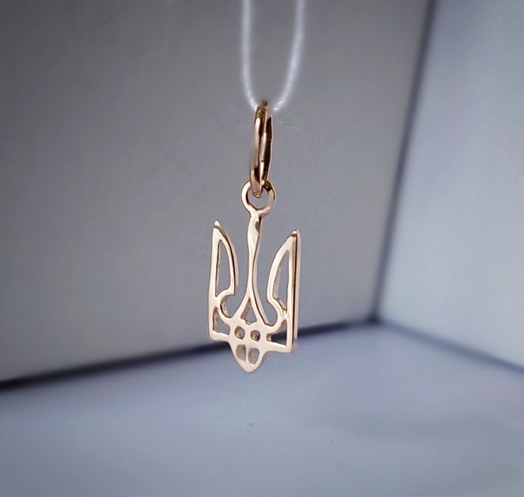 Золота підвіска "Герб України"  арт.091 нова 585 проба