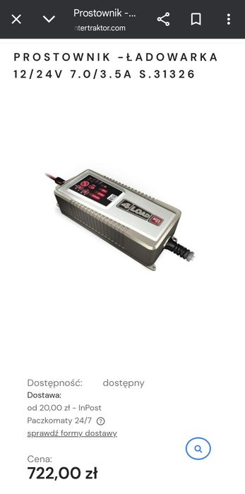 Prostownik - ładowarka 12/24V  7.0A. 4Load Charge Box 7.0