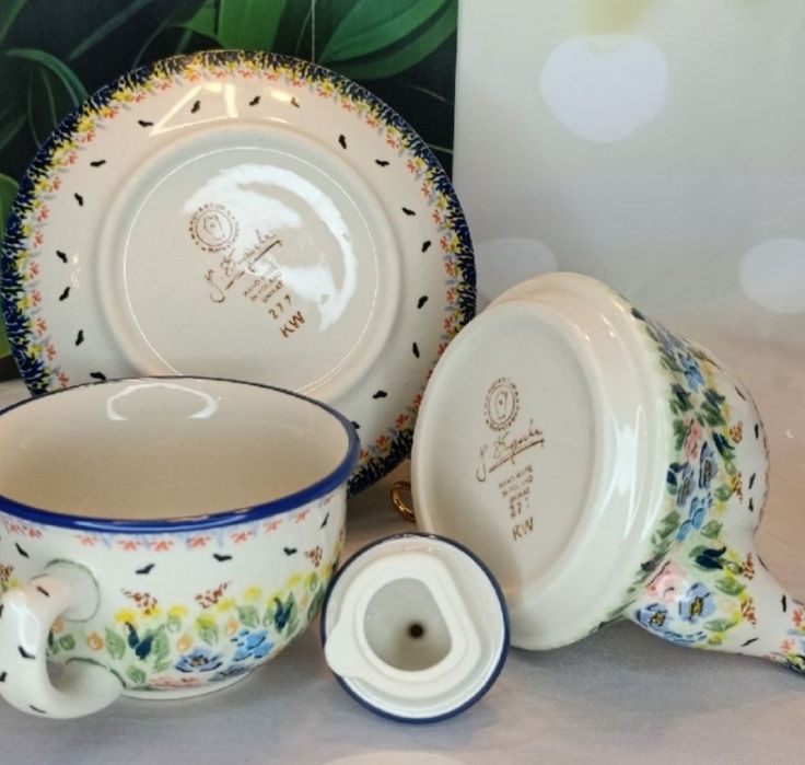 Filiżanka ceramiczna Tea for one imbryk ceramika Bolesławiec