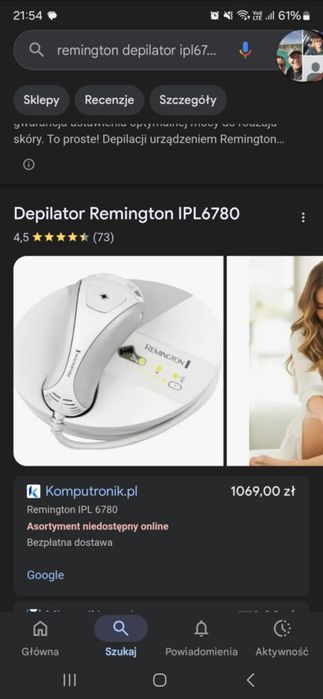 Depilator laserowy remington