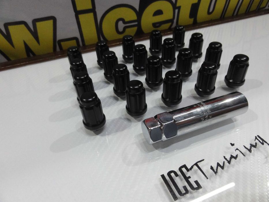 Conjunto 20 porcas Lug Nuts em vermelho, azul, cromado, preto, dourado 35mm 12x1.50 Para Honda, Mazda, Ford, Toyota, Hyundai, Lexus, Mitsubishi