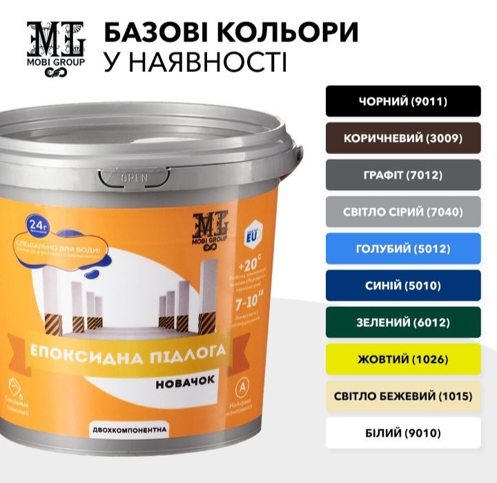 Епоксидна двокомпонентна підлога новачок Наливний пол найкраща ціна