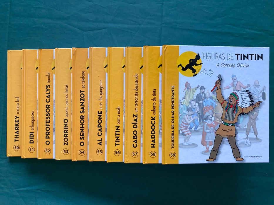 A Coleção Oficial - Figuras de Tintin - 66 livros (incompleta)