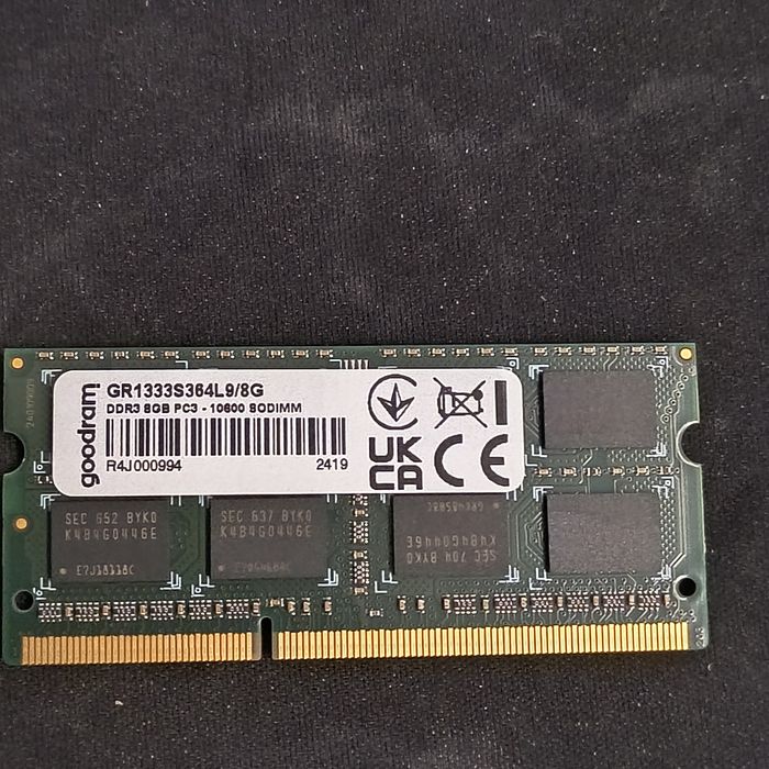 Pamięć RAM goodram DDR3 8GB SODIMM 1333Mhz